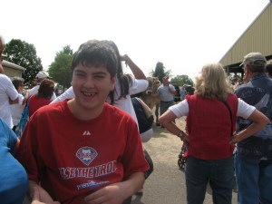Clay sitting on tractor