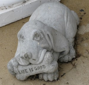 Bassett Hound lawn ornament