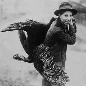 Man with turkey
